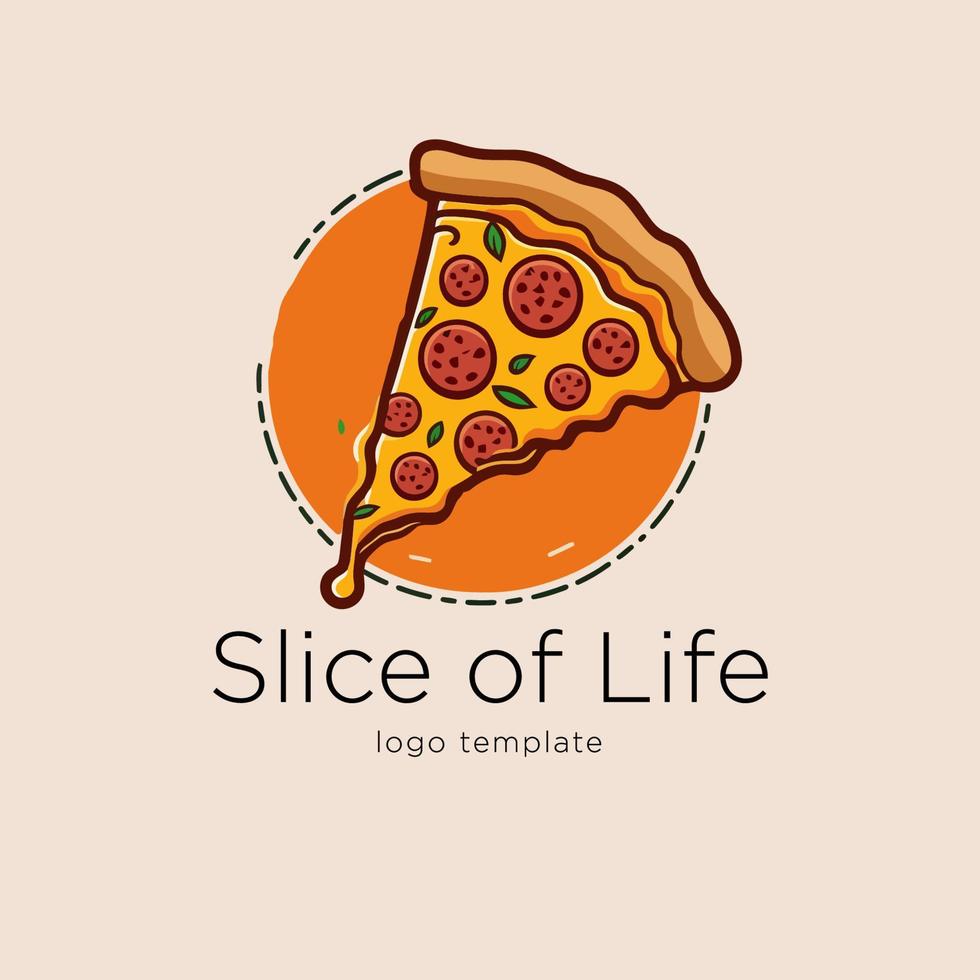 Slices of pizza. Vector illustration of a slice of pizza.
