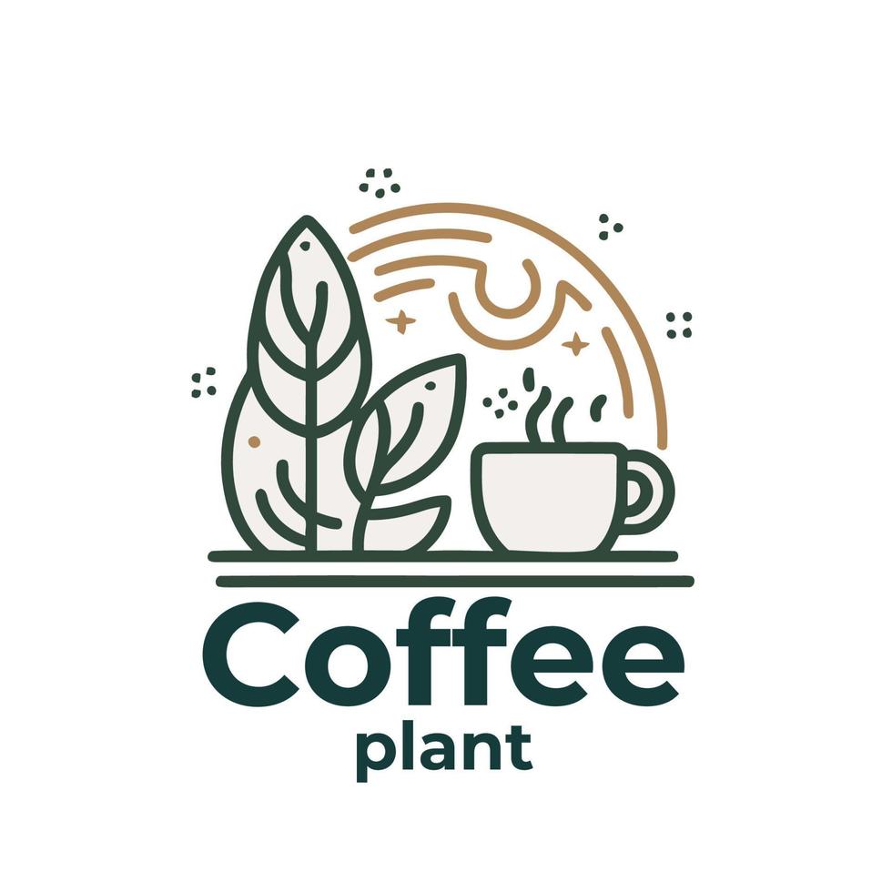 Coffee logo design template. Vector illustration of cafe icon.