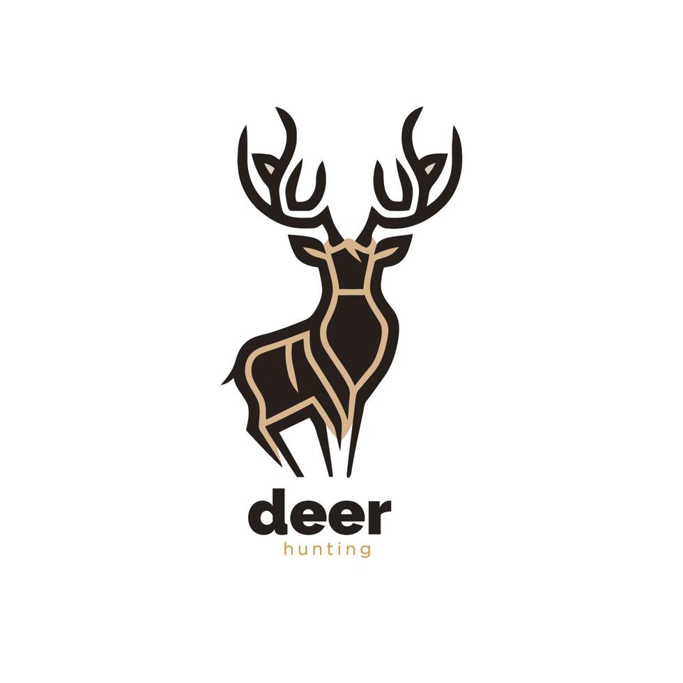 ciervo logo modelo vector icono ilustración diseño aislado en blanco antecedentes.