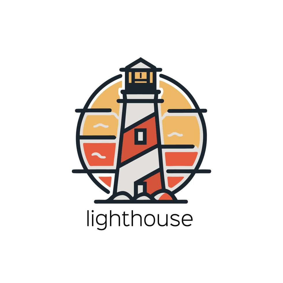 Lighthouse logo. Lighthouse icon. Lighthouse logotype. vector