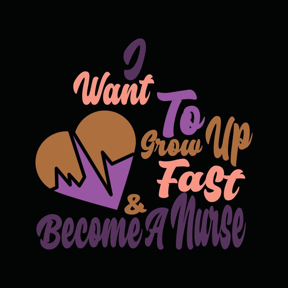 Nurse T-shirt Design vector