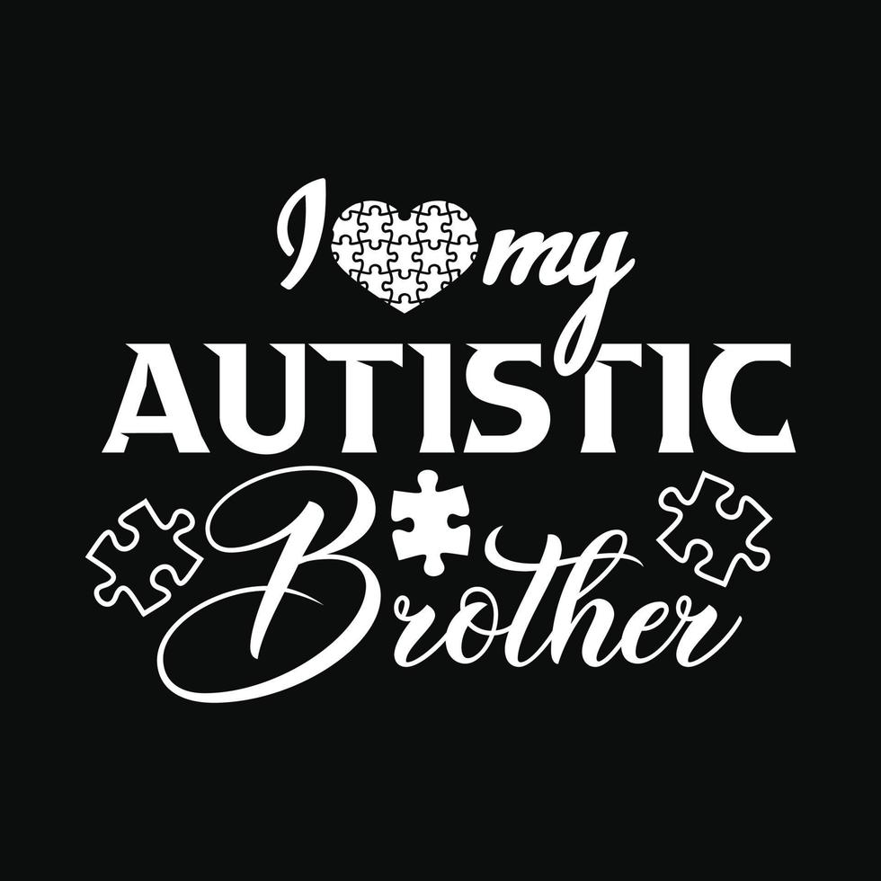 Autism T-shirt Design vector