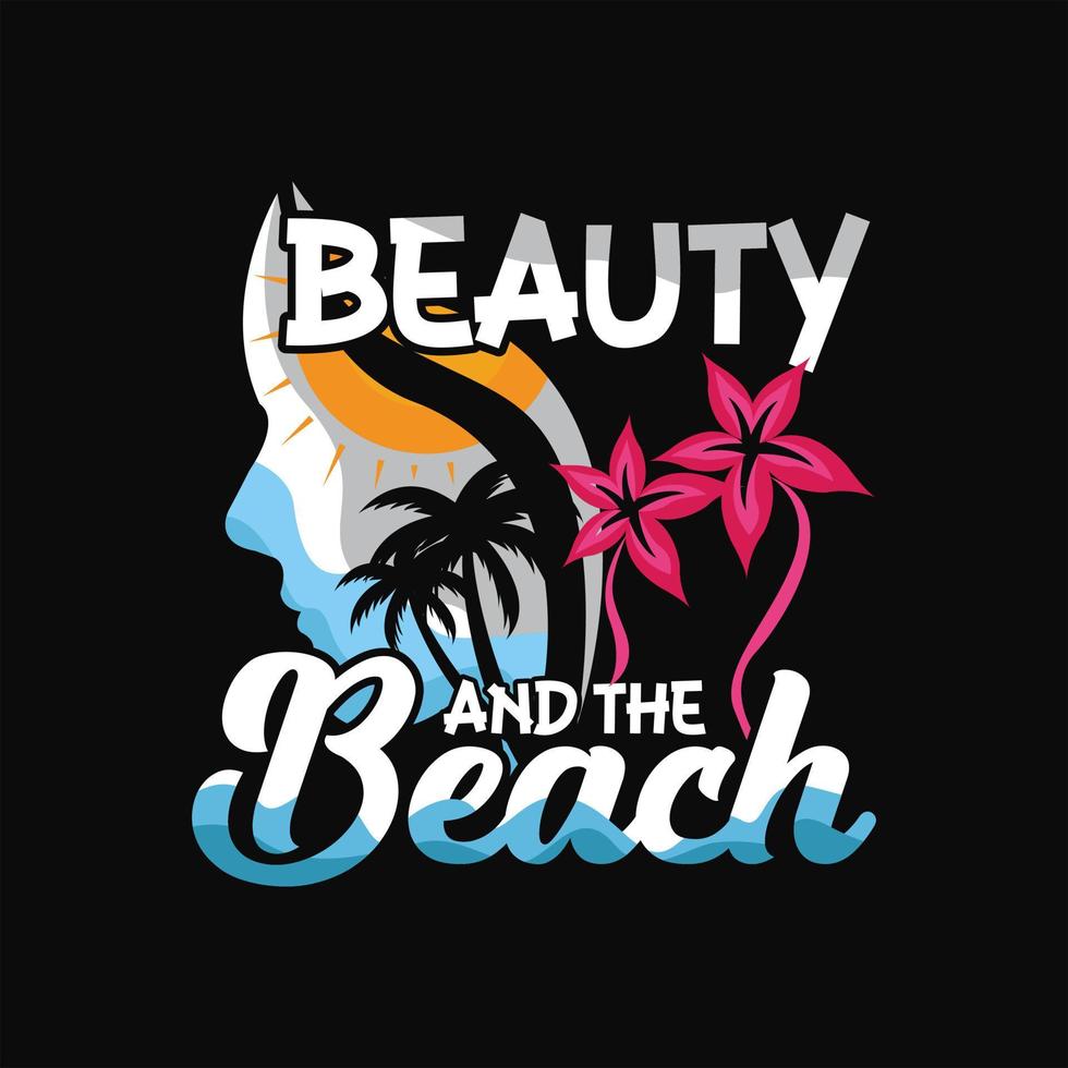 Beach T-shirt Design vector