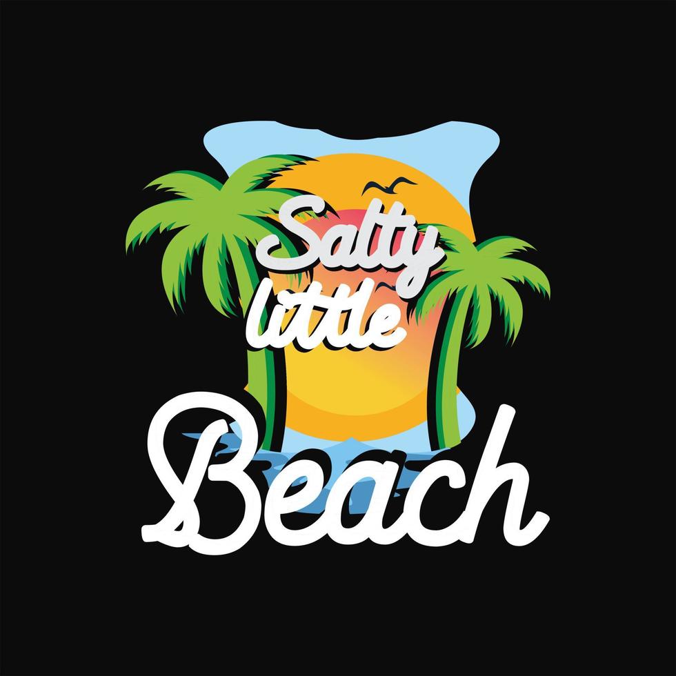 Beach T-shirt Design vector