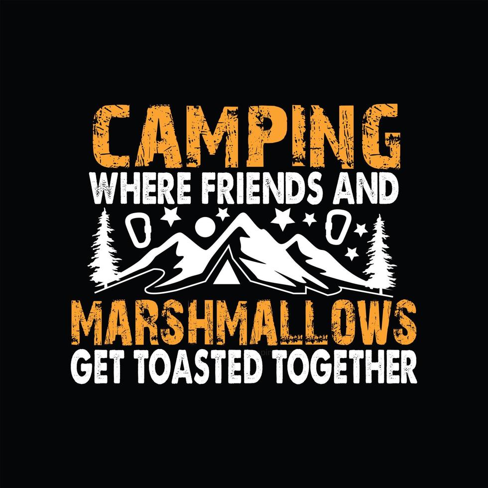 Camping T-shirt Design vector