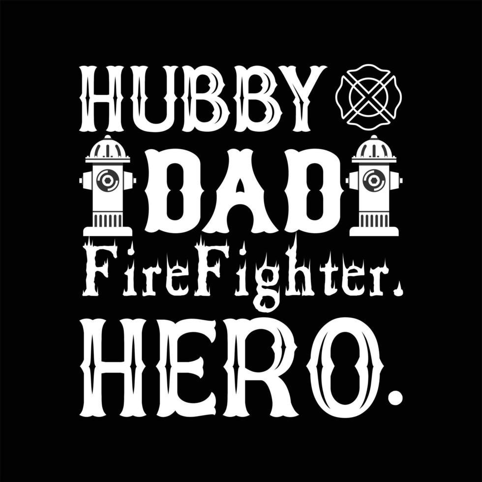 Firefighter T-shirt Design vector