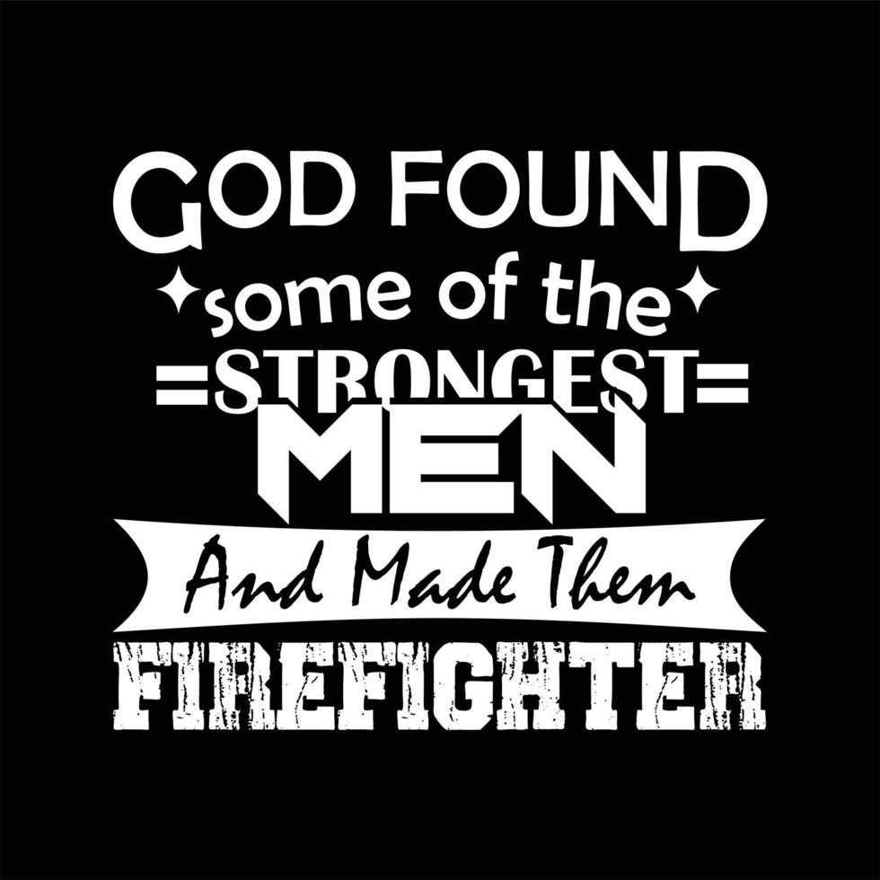 Firefighter T-shirt Design vector