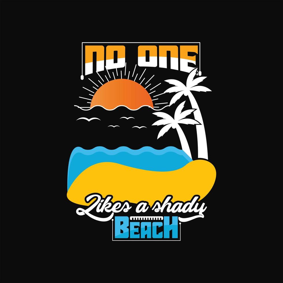 Beach T-shirt Design vector