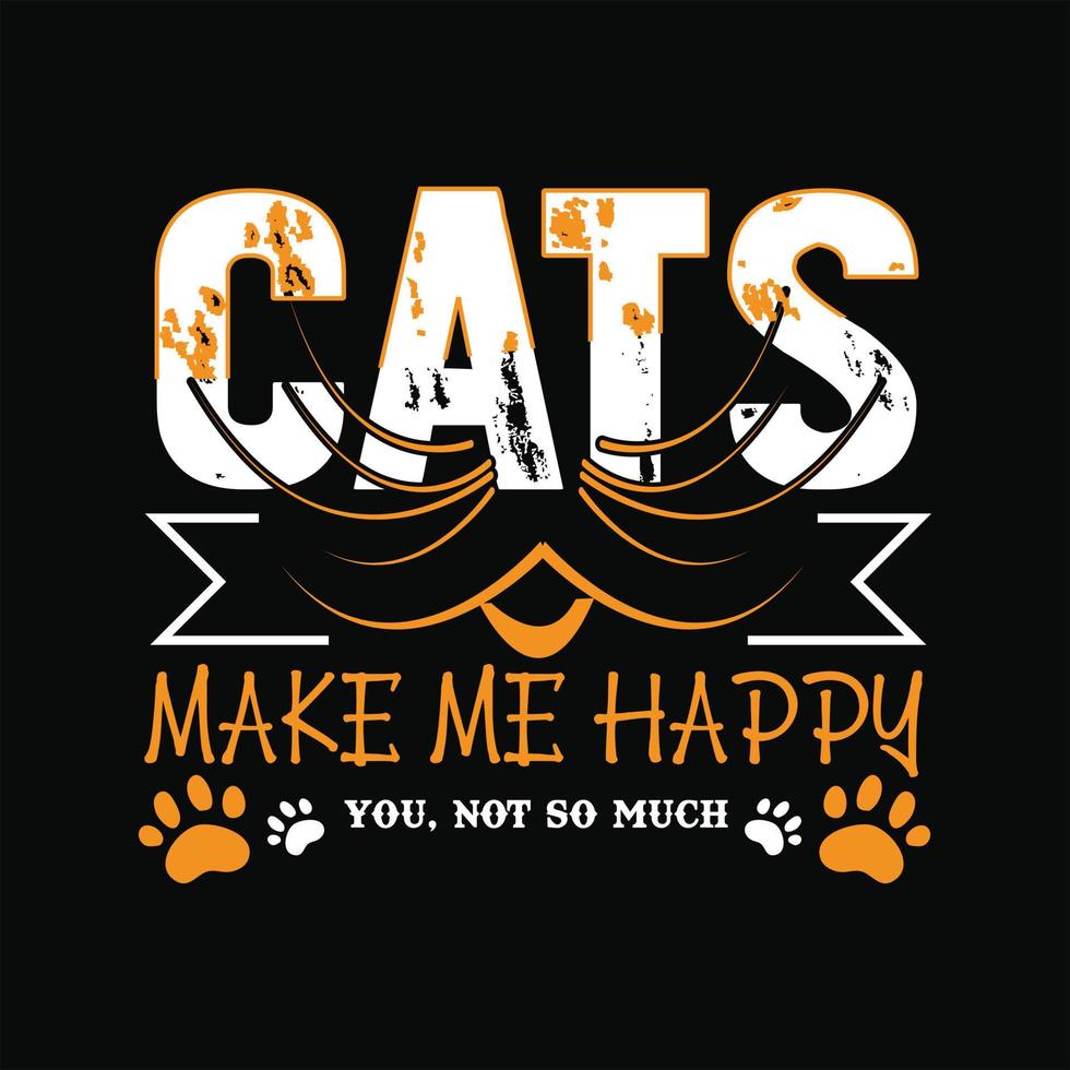 diseño de camiseta de gato vector