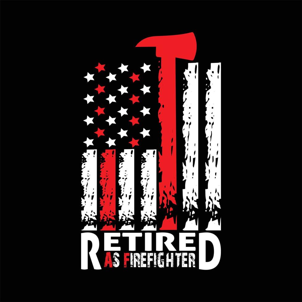 Firefighter T-shirt Design vector