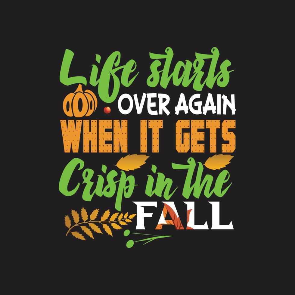 Fall T-Shirt Design vector