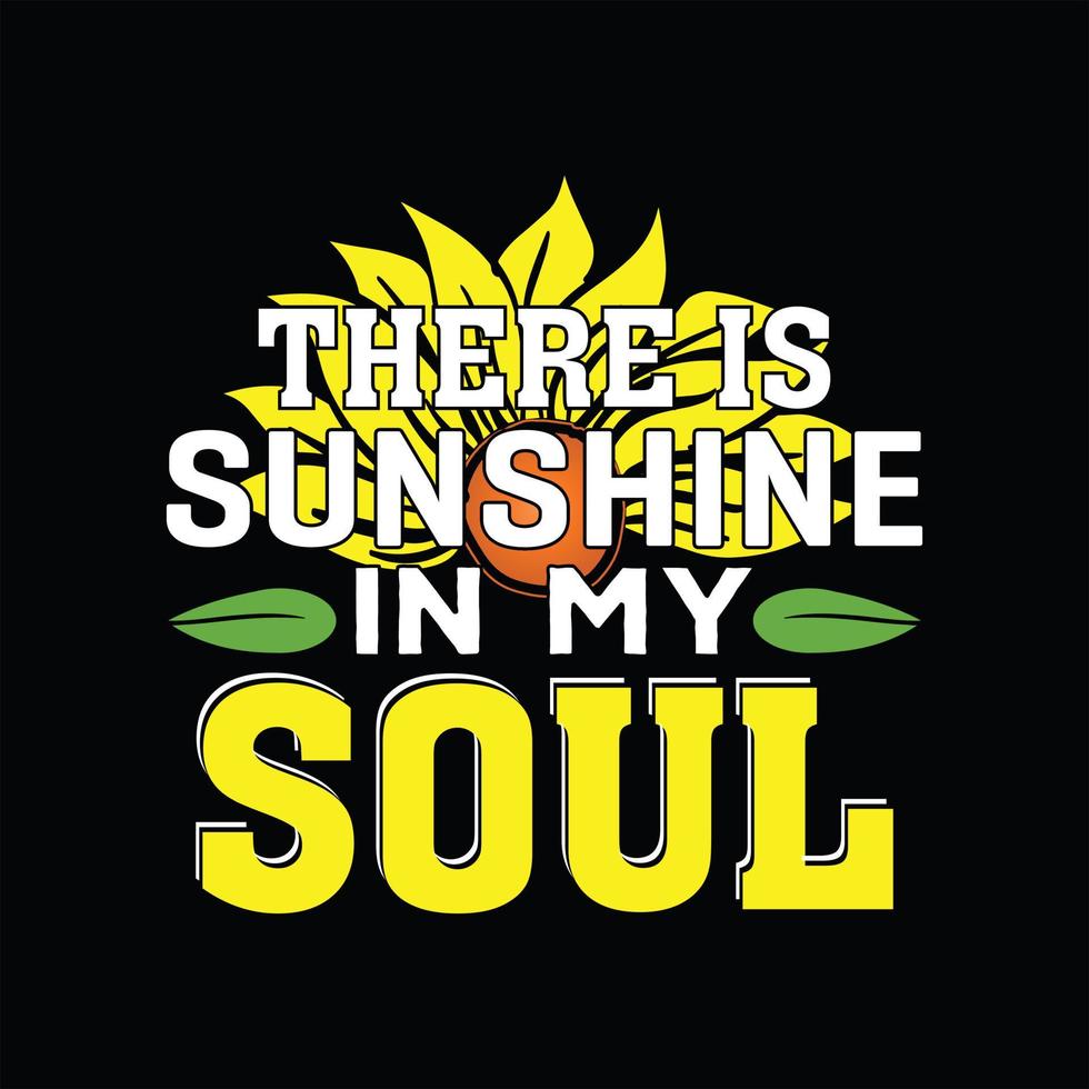 Sunflower T-shirt Design vector