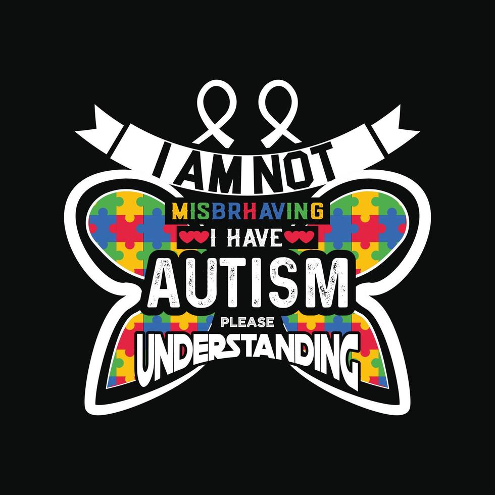 Autism T-shirt Design vector