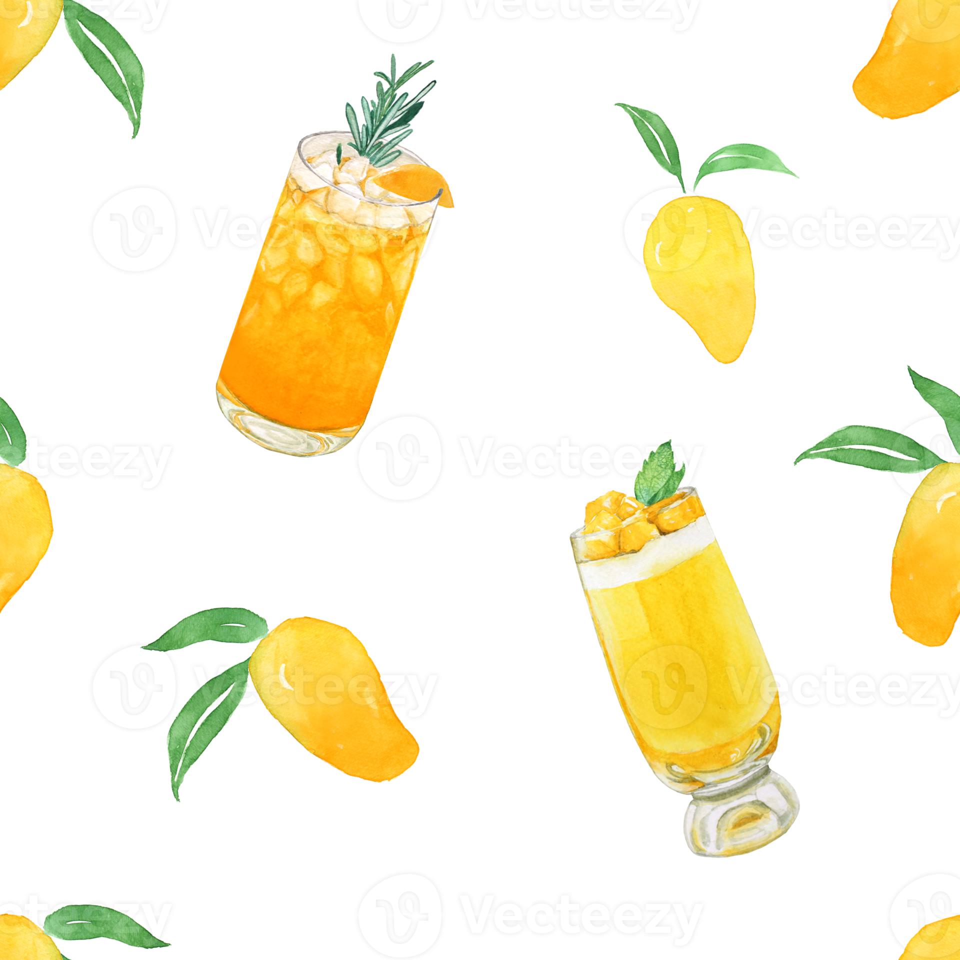 Mango Smoothie, Mango drink menu watercolor 21121864 PNG