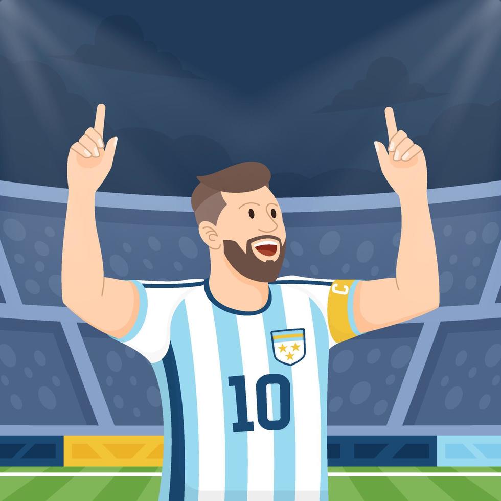 Soccer Player Goal Celebration Concept vector