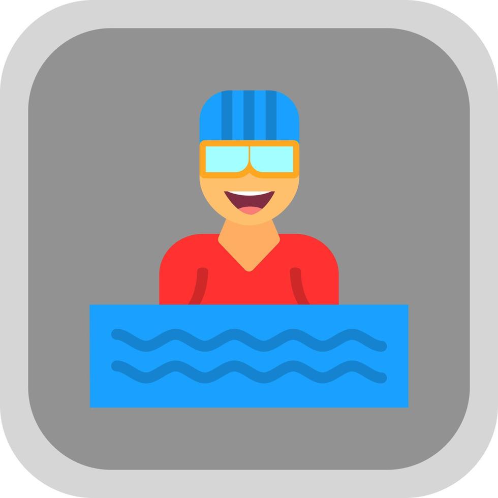 Swimmer Vector Icon Design