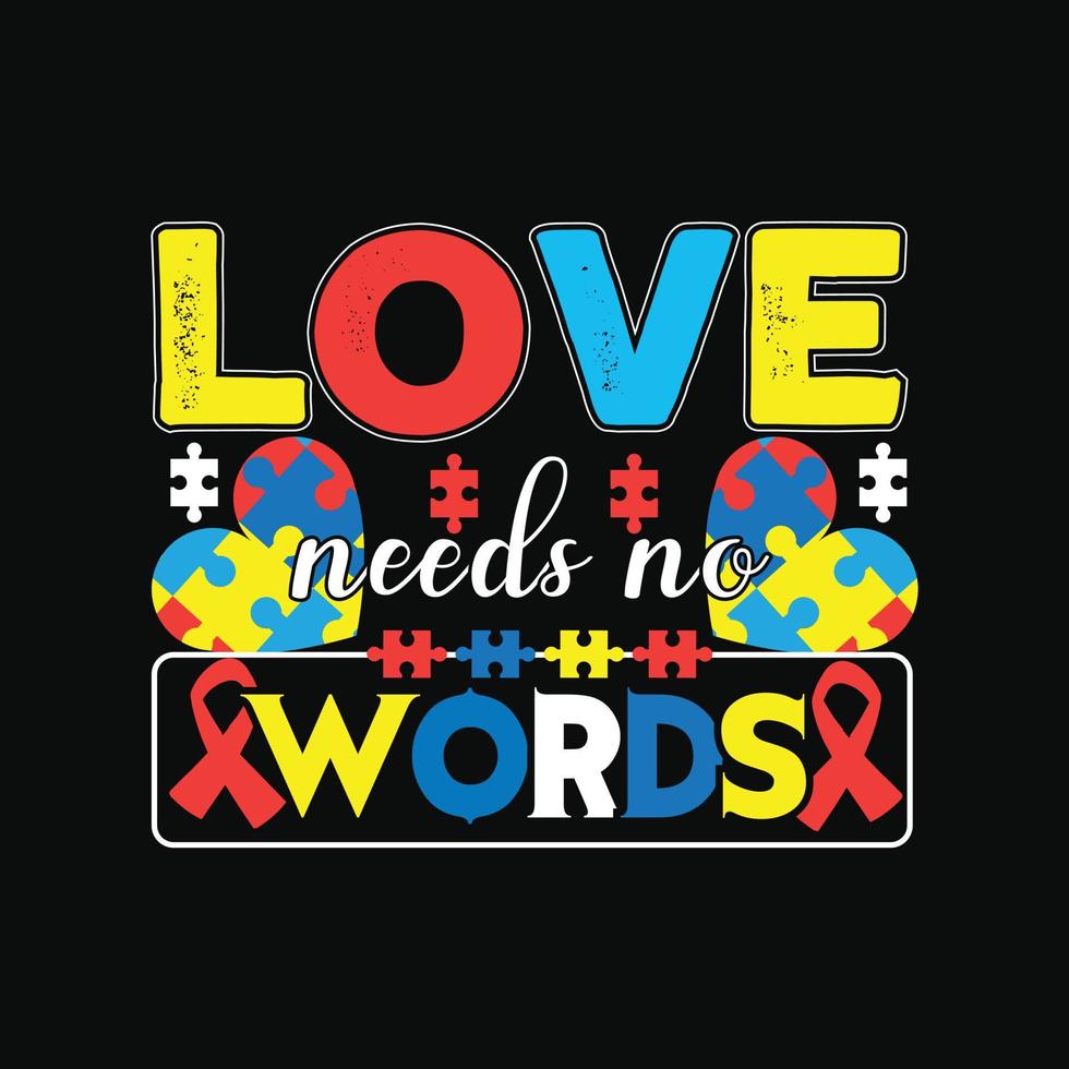 Autism T-shirt Design vector