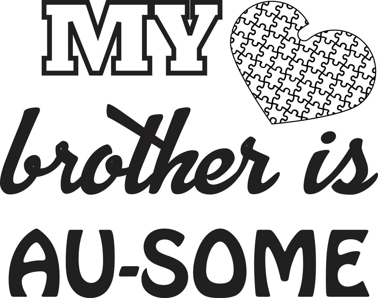 Autism T-shirt Design vector