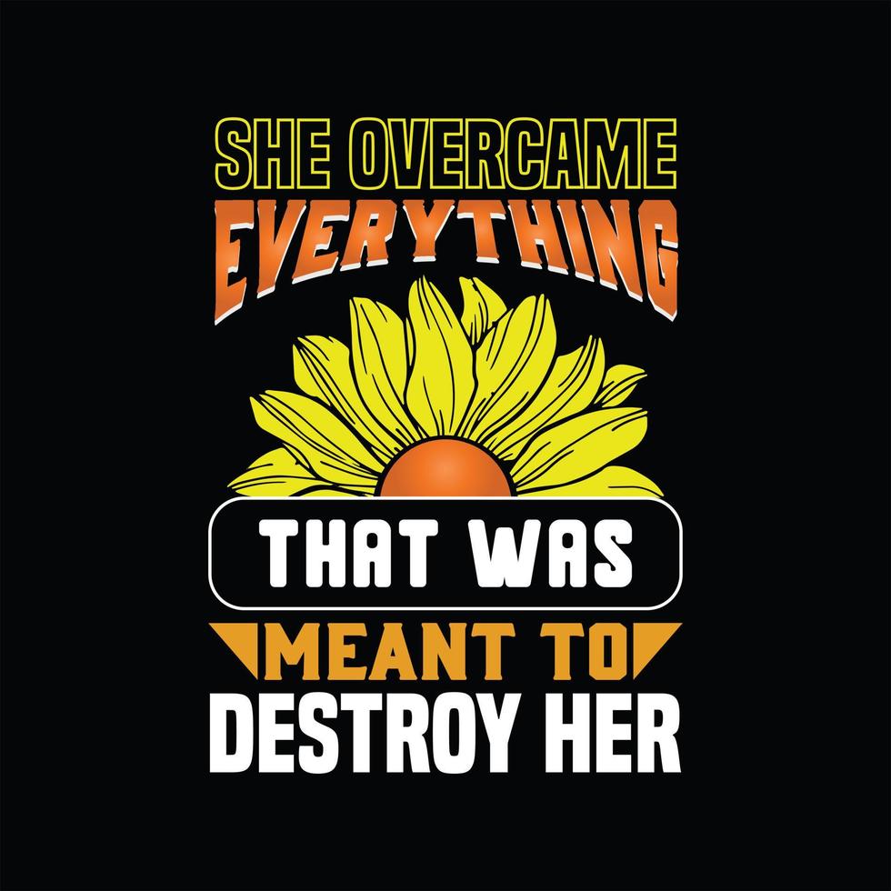Sunflower T-shirt Design vector