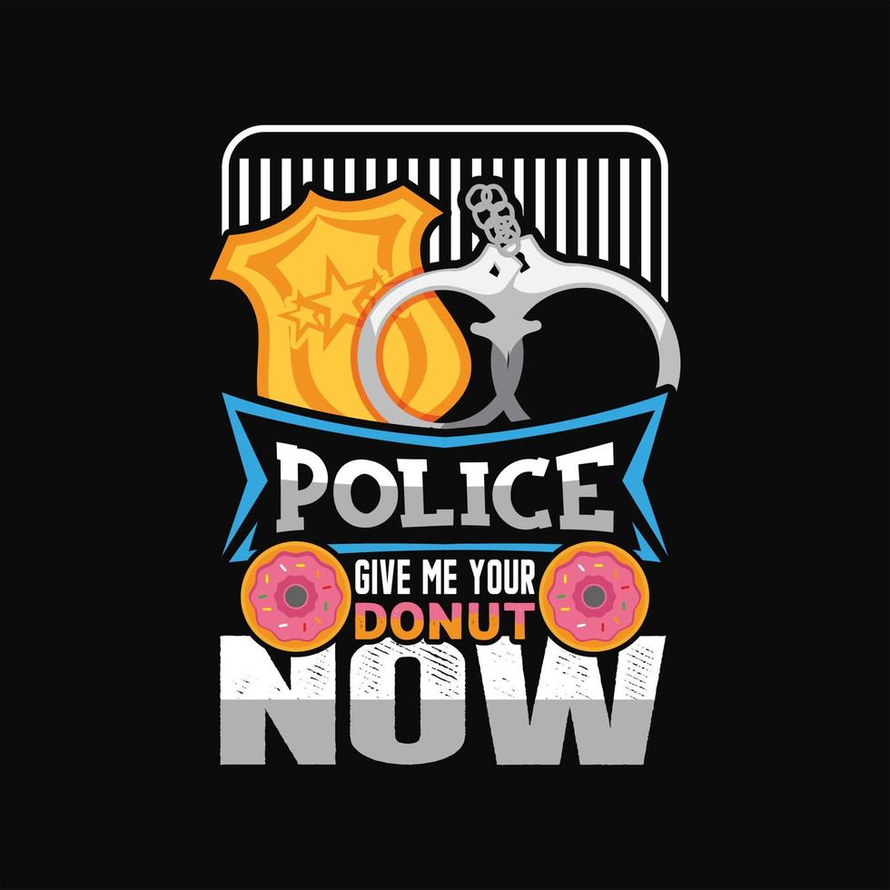 policía camiseta diseño vector