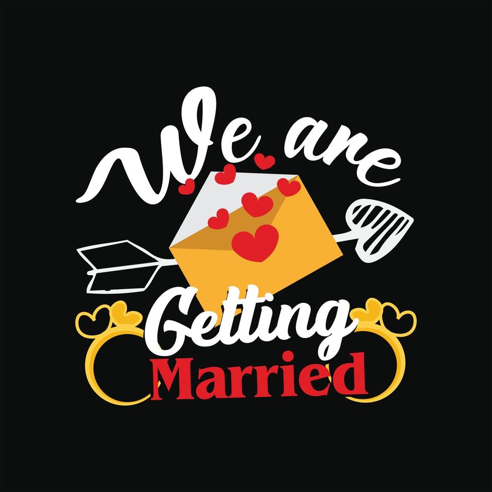 Wedding T-shirt Design vector