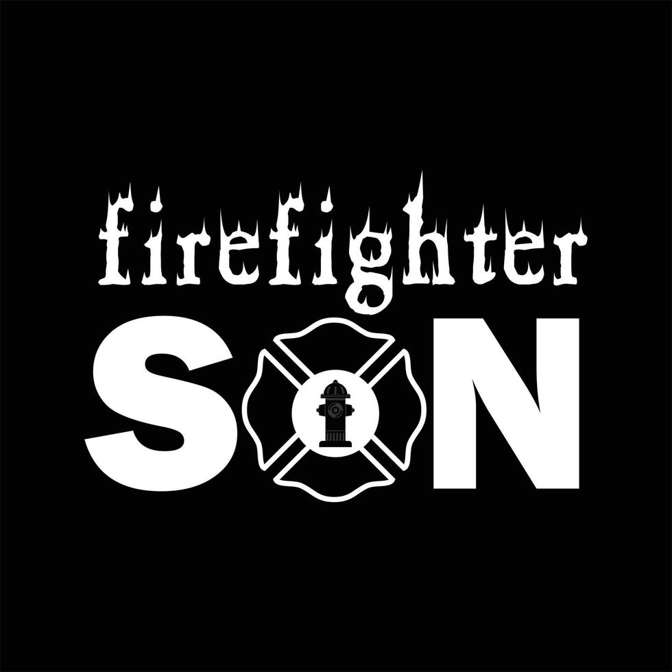 Firefighter T-shirt Design vector