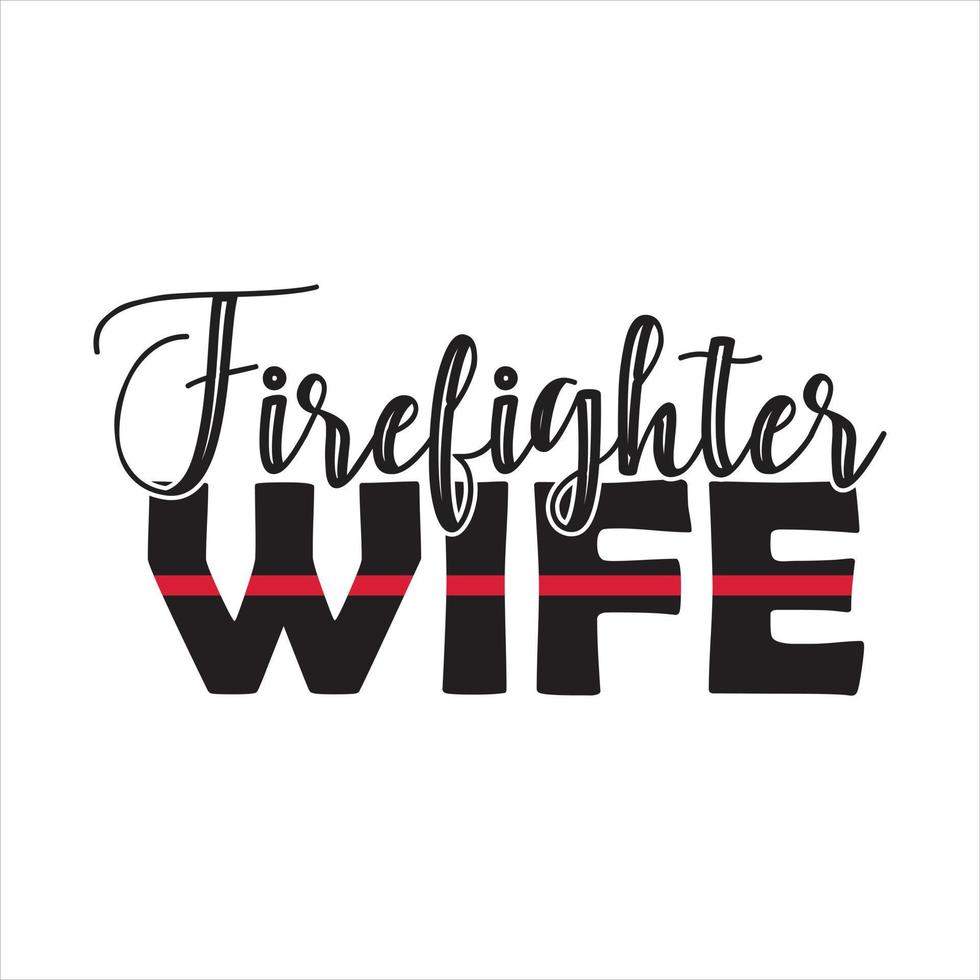 Firefighter T-shirt Design vector