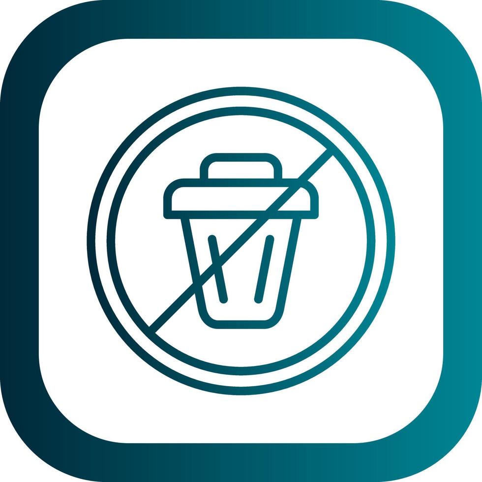 diseño de icono de vector de no tirar basura