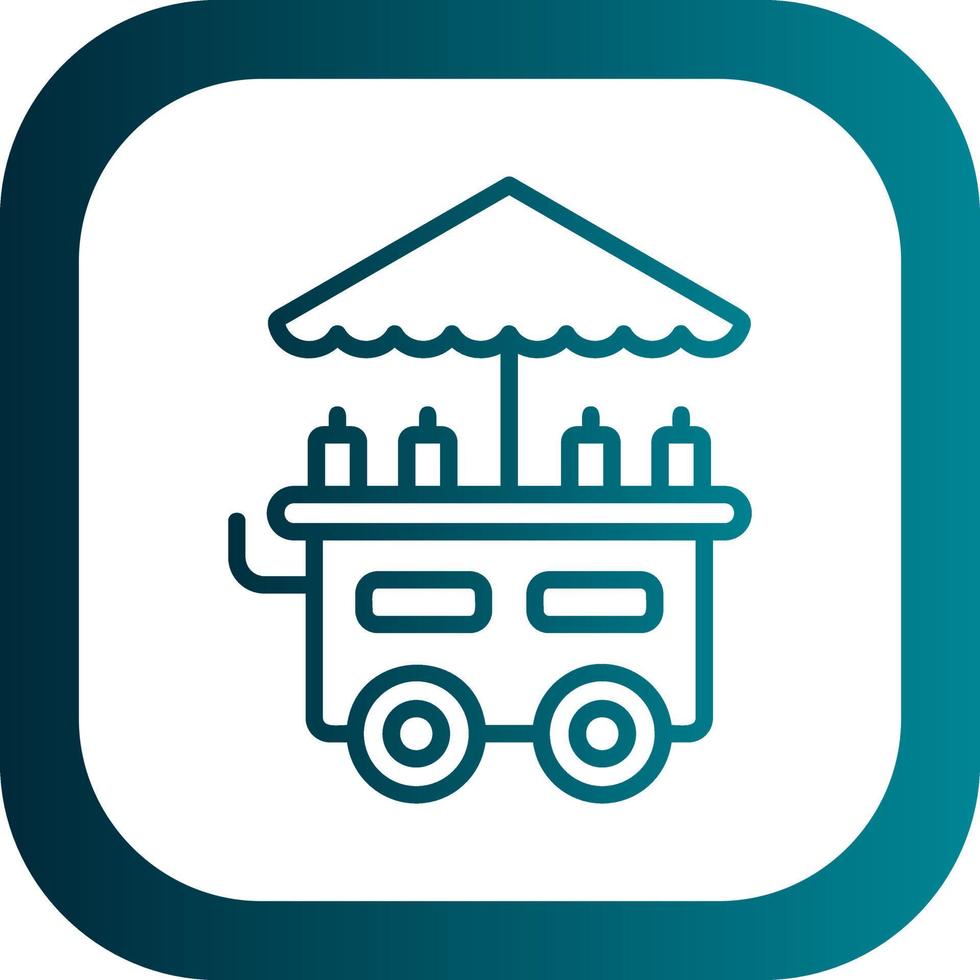 Food Cart Vector Icon Design