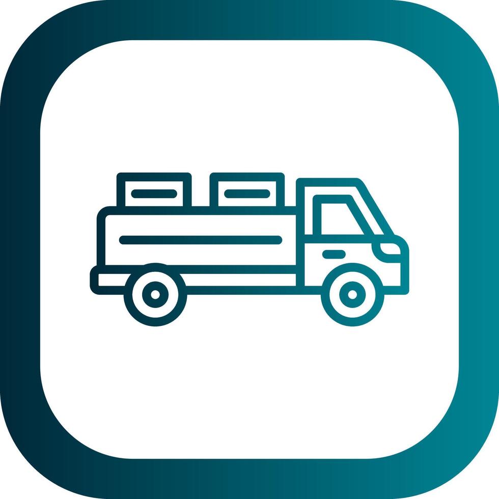 Pickup Truck Vector Icon Design