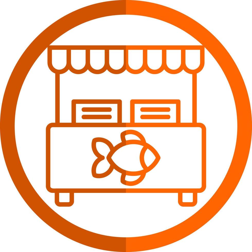 Fish Market Vector Icon Design