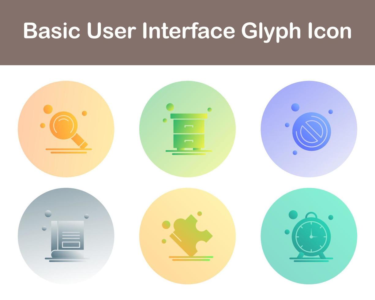 Basic User Interface Vector Icon Set