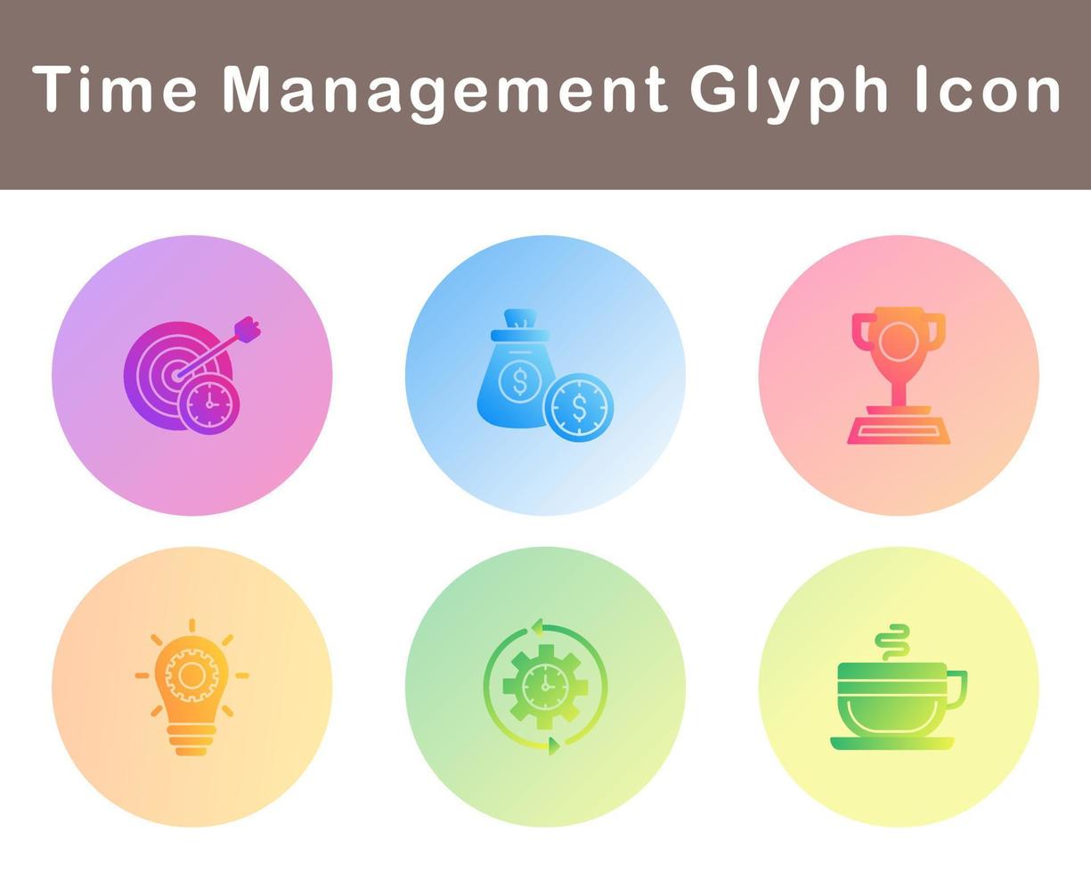 Time Management Vector Icon Set