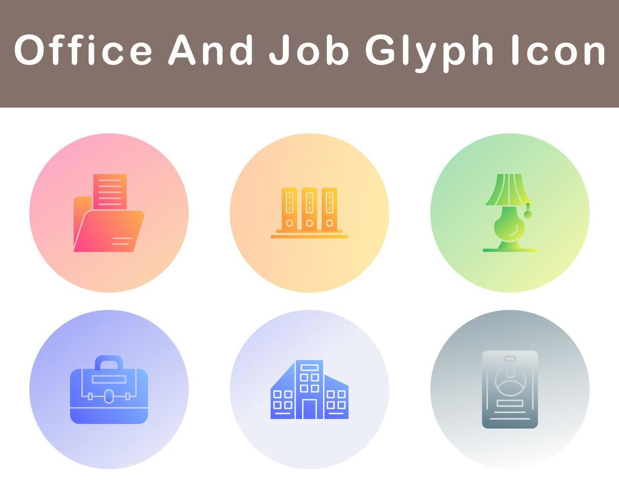 Work Office And Job Vector Icon Set