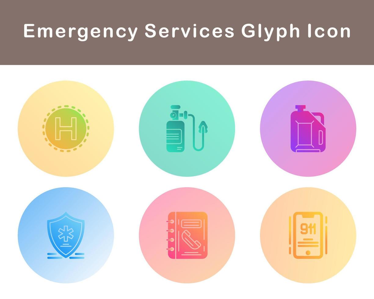 Emergency Services Vector Icon Set