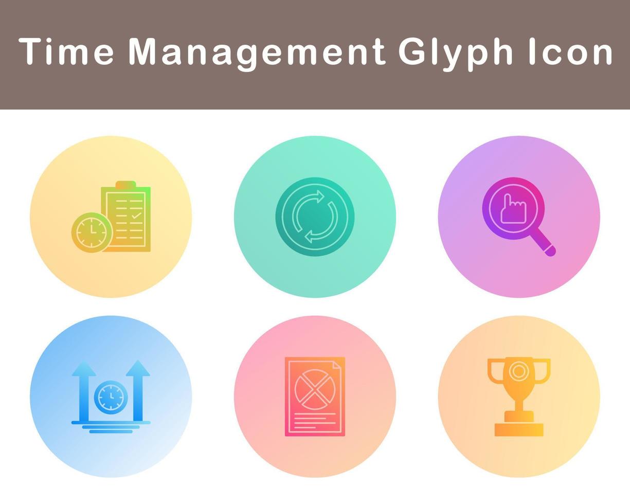 Time Management Vector Icon Set