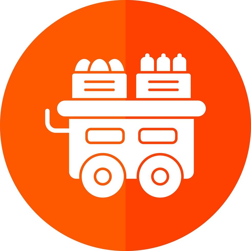 Food Cart Vector Icon Design