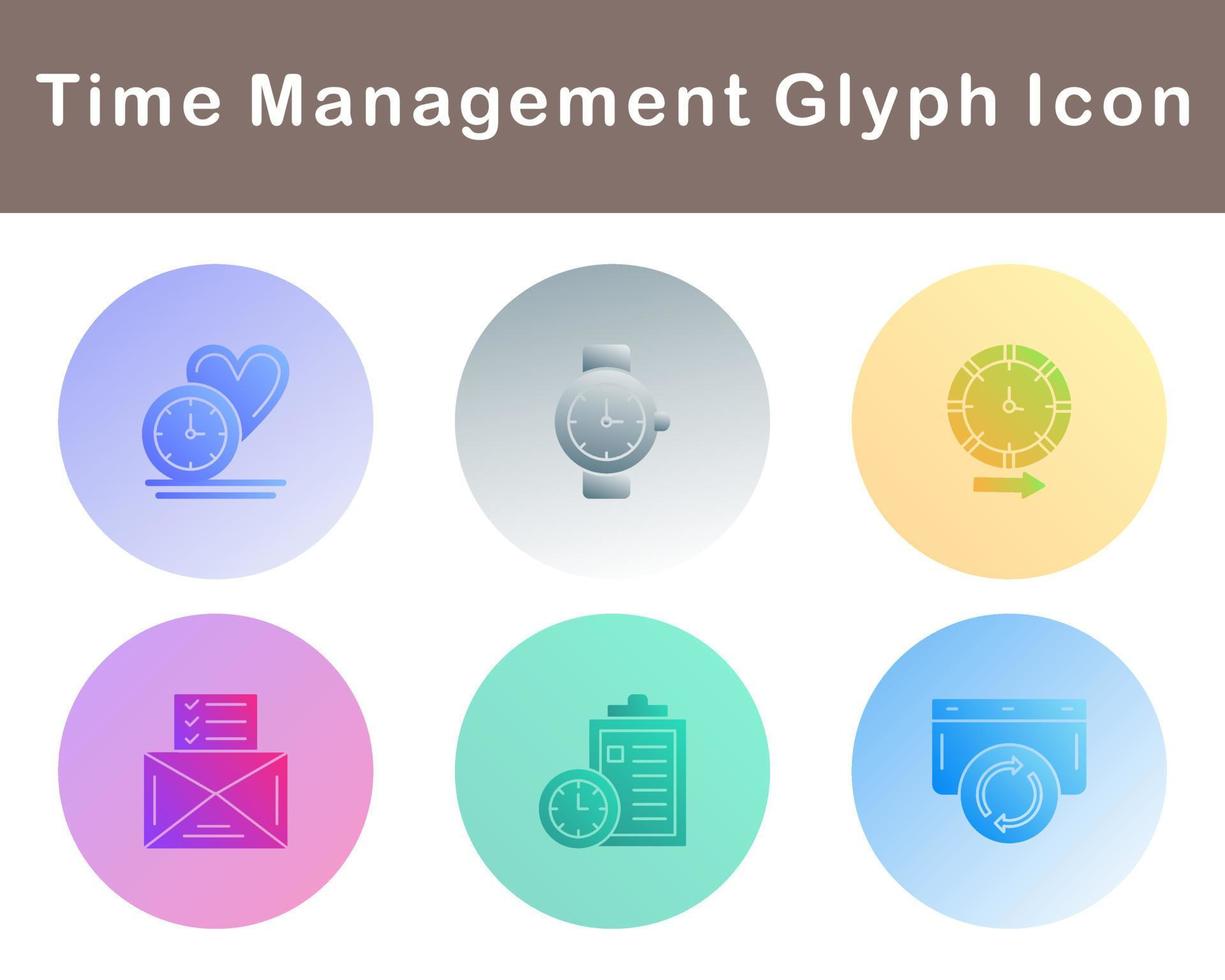 Time Management Vector Icon Set