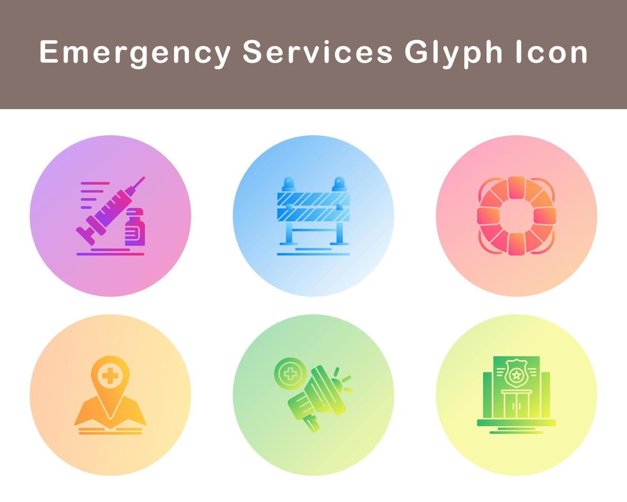 Emergency Services Vector Icon Set