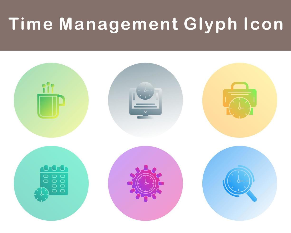 Time Management Vector Icon Set