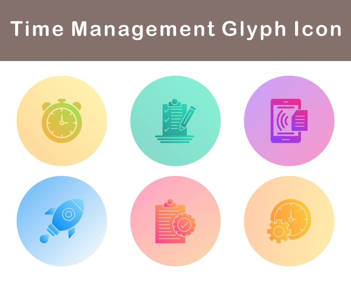 Time Management Vector Icon Set