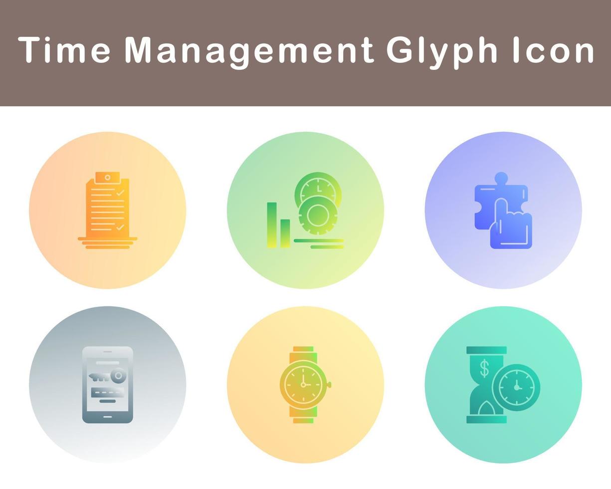 Time Management Vector Icon Set