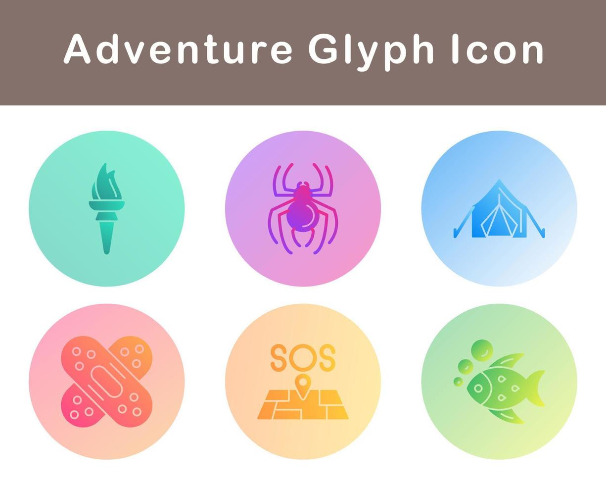 conjunto de iconos de vector de aventura