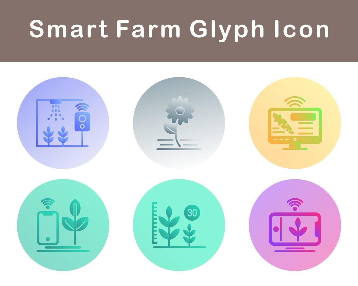 Smart Farm Vector Icon Set