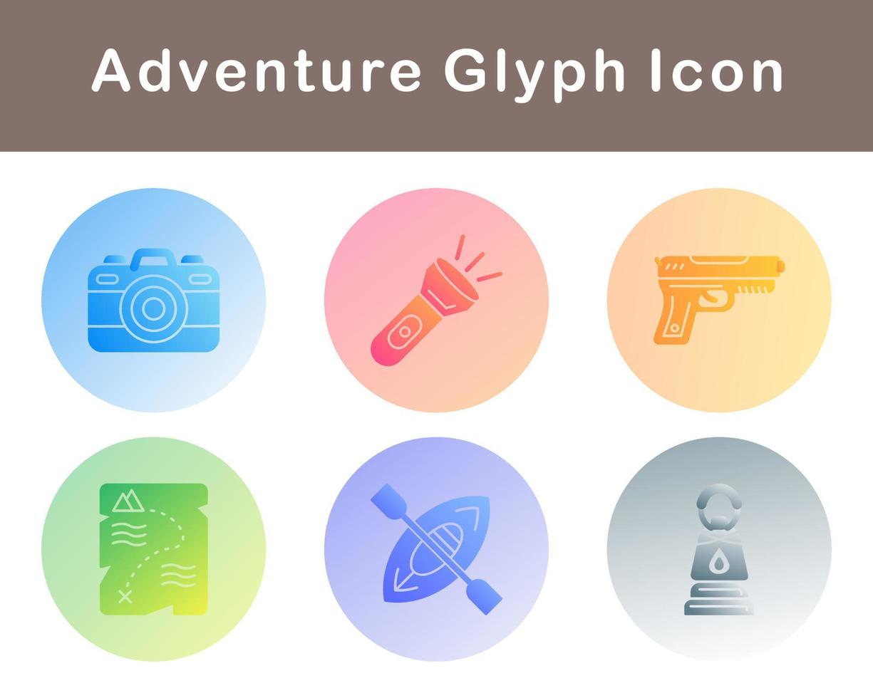 conjunto de iconos de vector de aventura