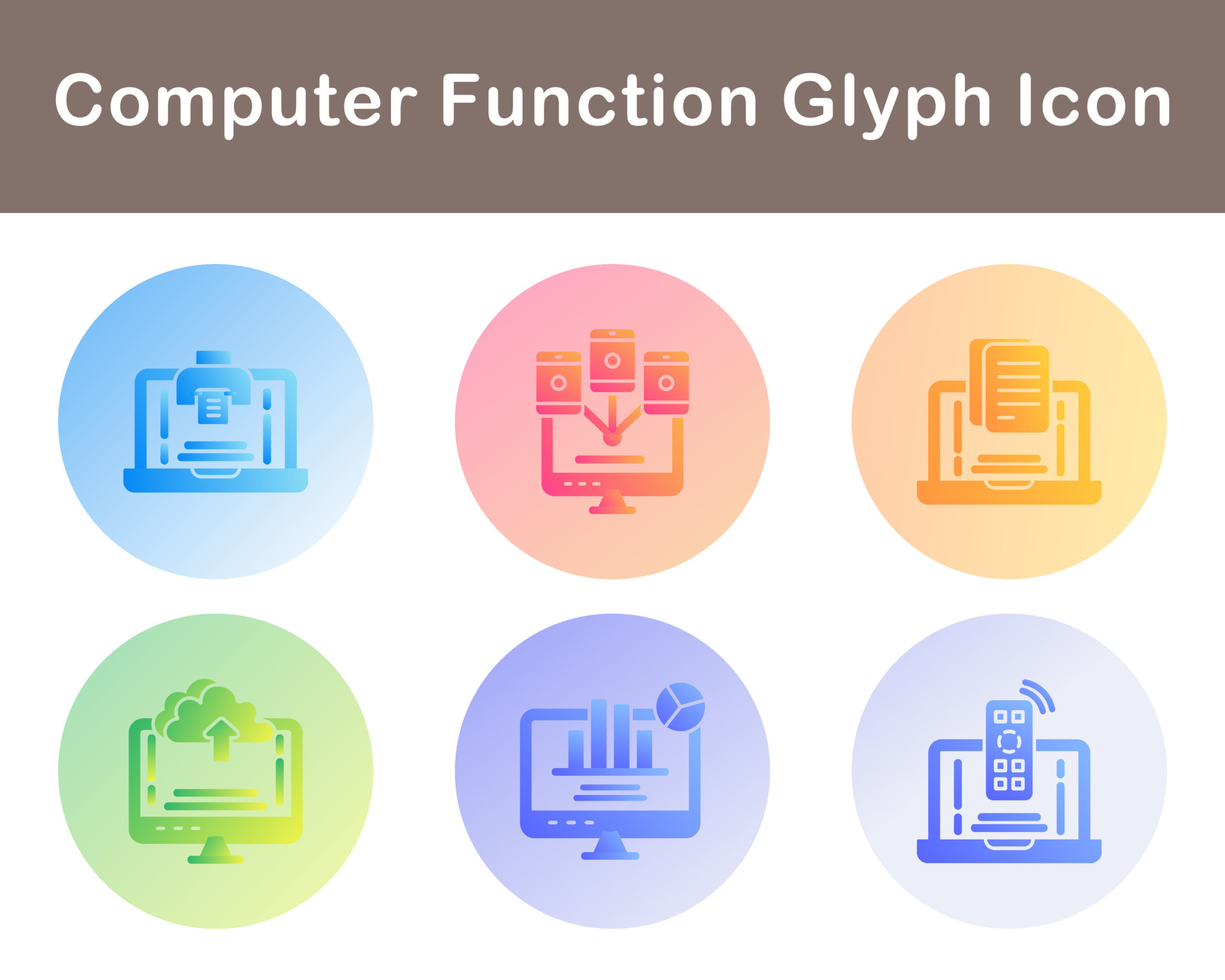 Computer Function Vector Icon Set 21122609 Vector Art at Vecteezy