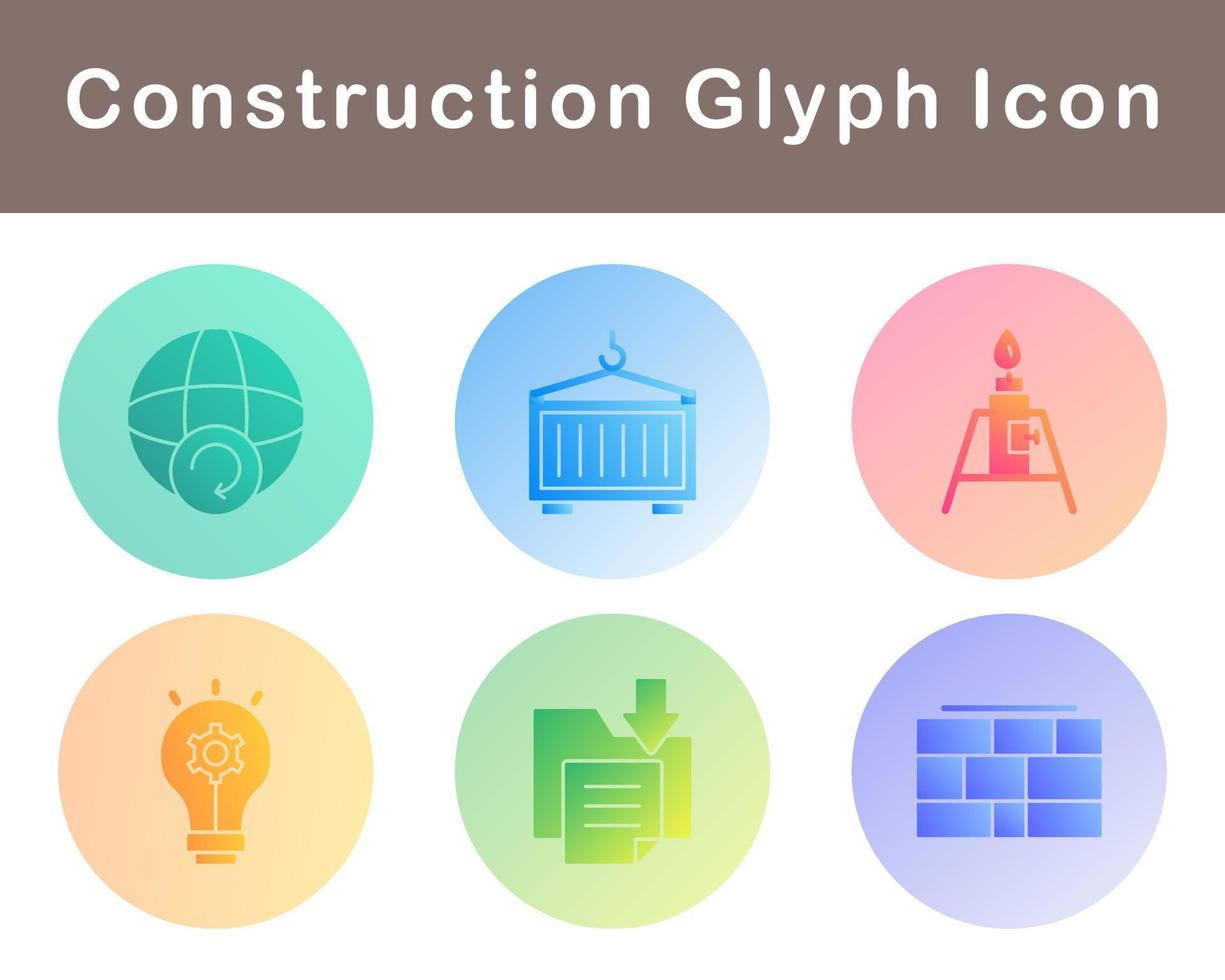 conjunto de iconos de vector de construcción