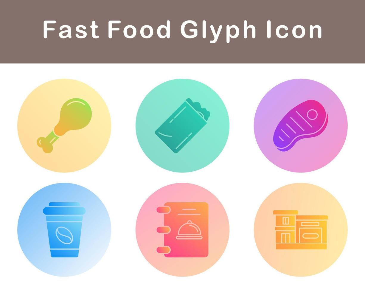 Fast Food Vector Icon Set