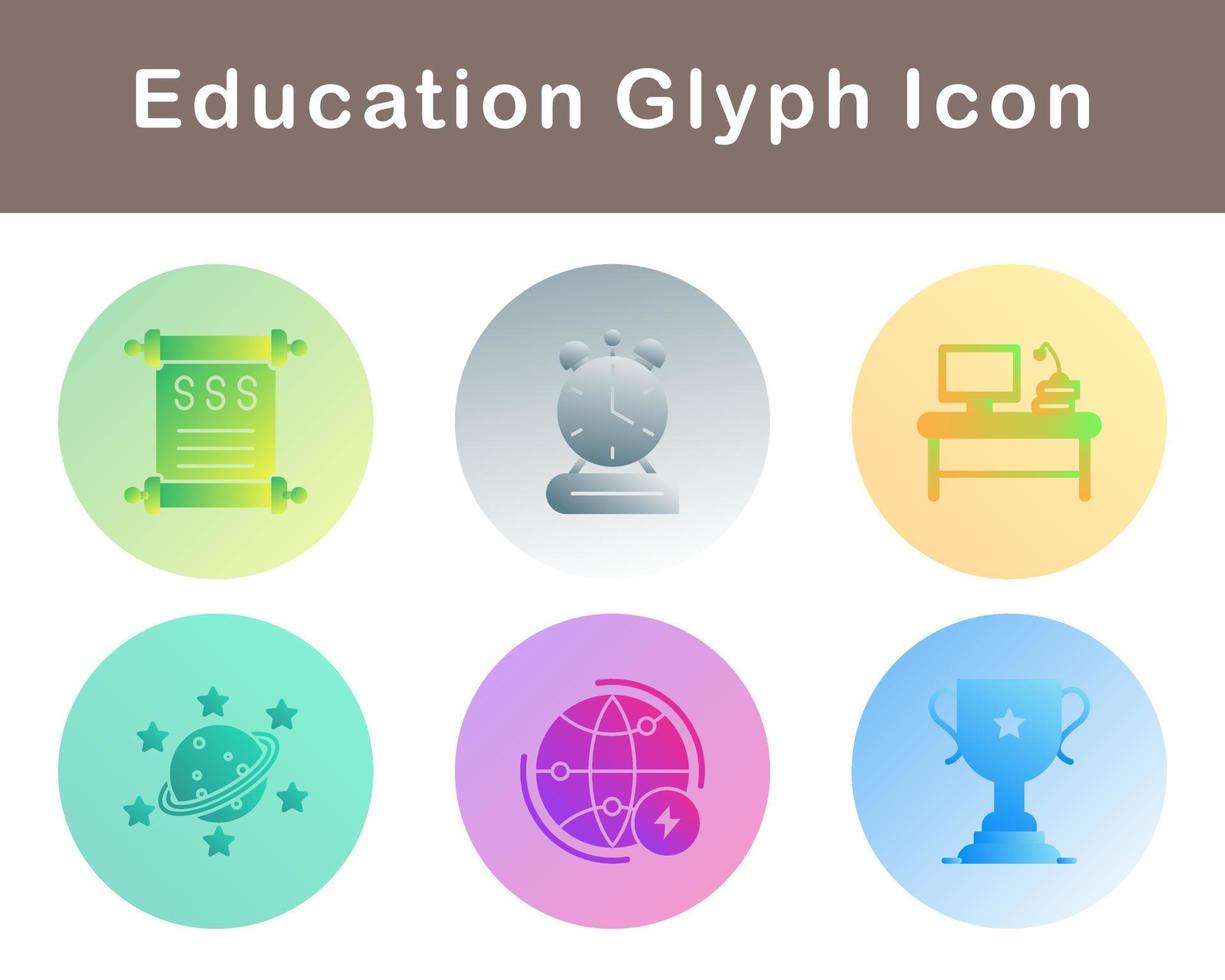 conjunto de iconos de vector de educación