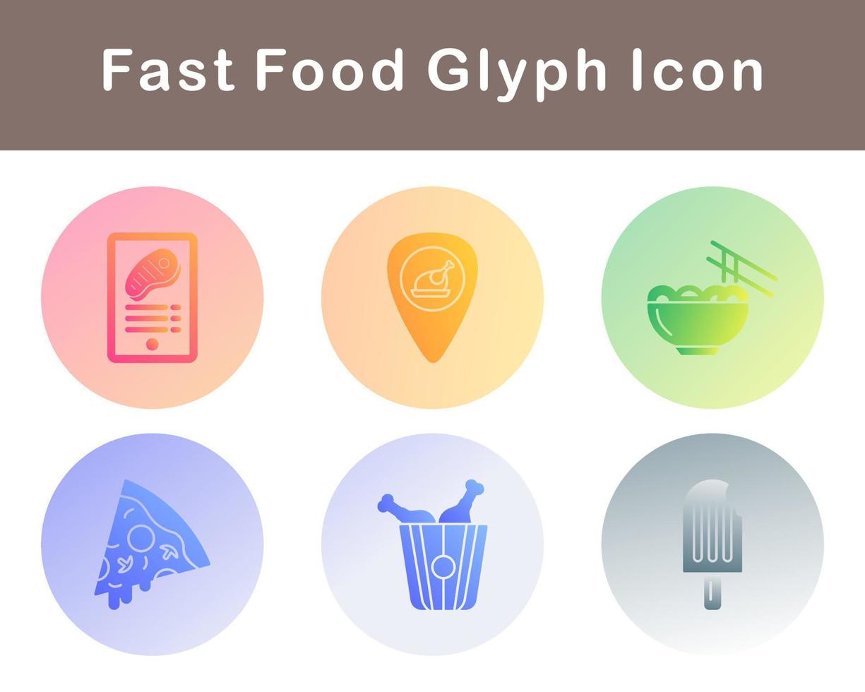Fast Food Vector Icon Set